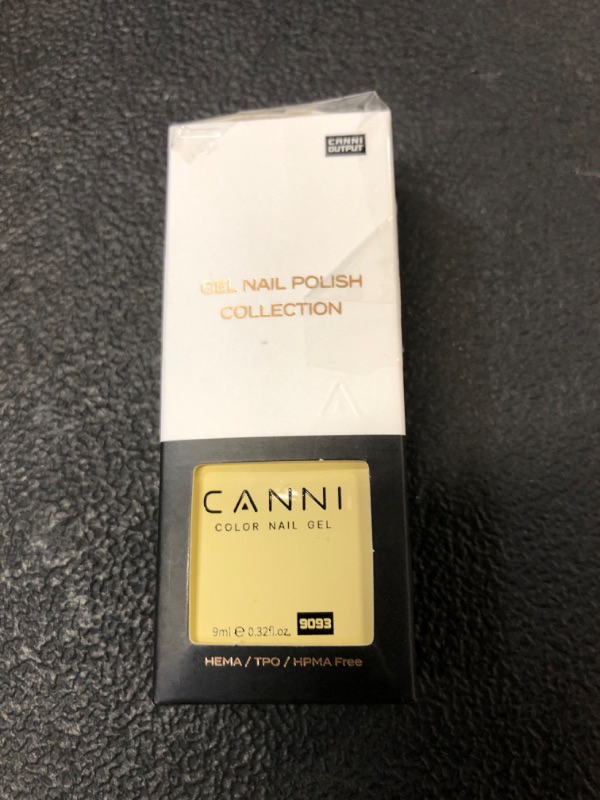 Photo 1 of CANNI Pastel Yellow Gel Polish - 1Pcs High Gloss Soak Off U V Gel Nail Polish for French Nail Manicure Salon DIY