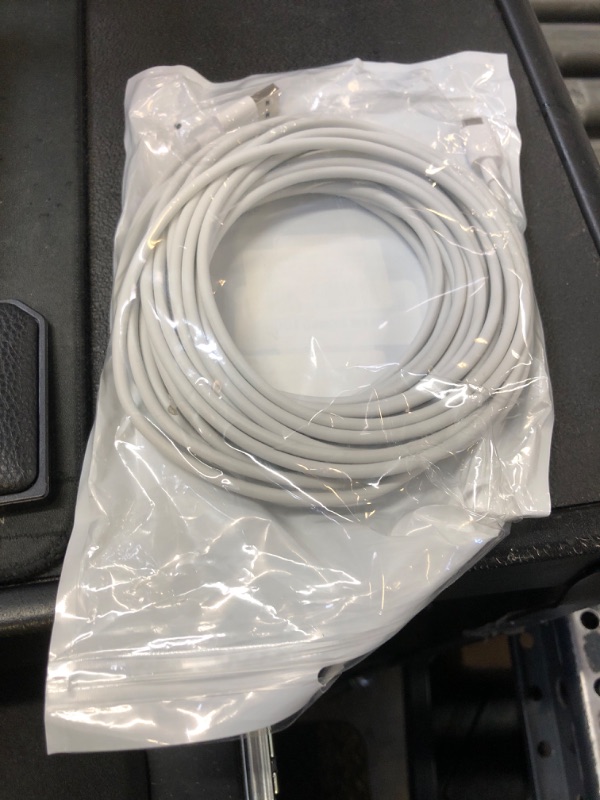 Photo 1 of iMangoo USB to USB C Power Cable for CCTV Camera, 33FT Type C Long Power Extension Cable for Tapo TP-Link Xiaomi Mi eufy Security Camera Outdoor Indoor Cord with 10 Wire Clips Cable Nails White