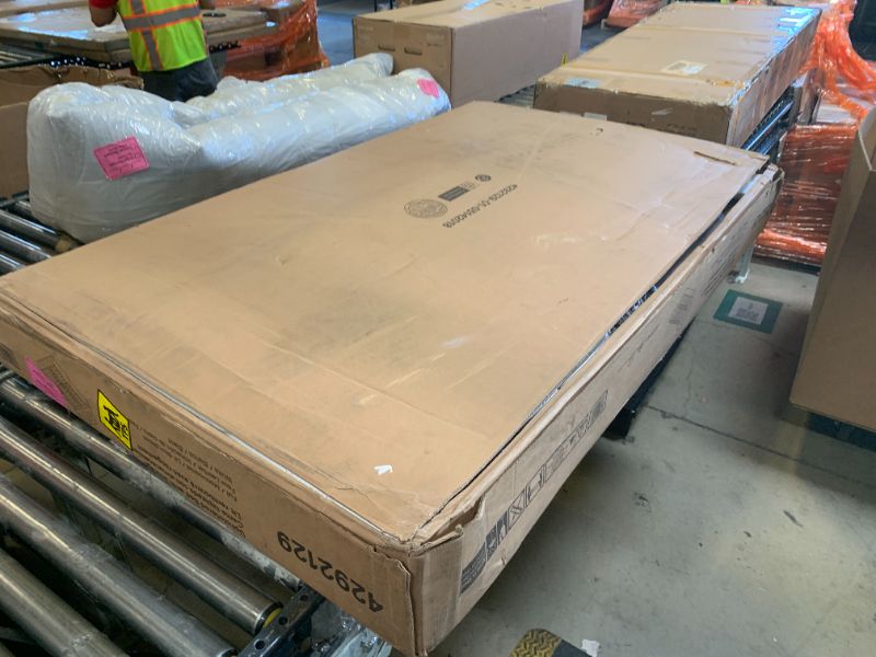 Photo 1 of DHP Dakota Upholstered Platform Bed with Underbed Storage Drawers and Diamond Button Tufted Headboard and Footboard, No Box Spring Needed, Full, White Faux Leather