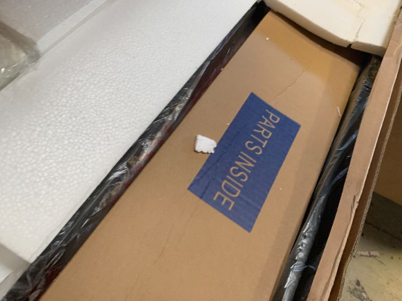 Photo 1 of DHP Dakota Upholstered Platform Bed with Underbed Storage Drawers and Diamond Button Tufted Headboard and Footboard, No Box Spring Needed, Full, White Faux Leather