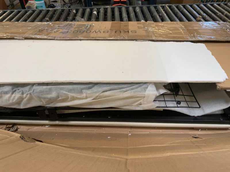 Photo 1 of “Queen Size Beige Leather Upholstered Bed Frame with Drawers, Charging Station – 85.6? x 62.2?”
