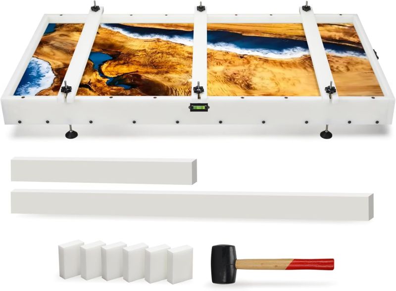 Photo 1 of Extra Large Epoxy Resin Mold 48x24x3 Inches, Adjustable Fastening and Leveling, Heavy Duty Reusable Resin Mold for River Tables, Coffee Tables, Trays, Cutting Boards, DIY Resin Art Etc.