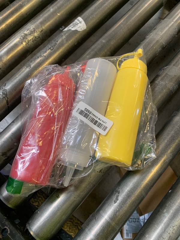 Photo 1 of CONDRA FIELD Condiment Sauces Squeeze Bottles - (3Pcs-13.5oz),with Leak-Proof Cap and Scale Line.Plastic Squeeze Squirt Bottles for Ketchup,Mustard,Oil, Salad and More.