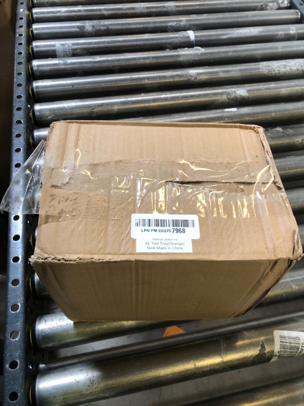 Photo 1 of 42 Pack Tool Box Organizer Tool Tray Dividers, Rolling Tool Chest Cart Cabinet Workbench Desk Drawer Organization and Storage for Hardware, Parts, Screws, Nuts, Small Tools Organization(Orange)