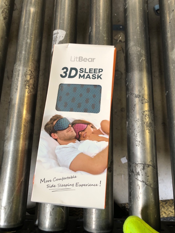 Photo 1 of LitBear Breathable Sleep Mask, 3D Eye Mak Sleep for Side Sleepers Women Men, Light Blocking Sleeping Mask with Adjustable Strap, Soft Lightweight Eye Cover for Travel, Night Work, Nap, Office - Blue