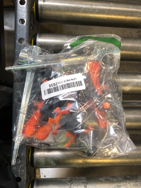 Photo 1 of Pulsating Sprinklers with Metal Spike, Rotating Impact Sprinkler for Large Area Coverage, Above Ground Sprinkler System (Black and Orange, 3 Pieces)