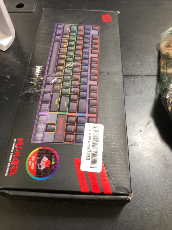 Photo 1 of Redragon K552 Mechanical Gaming Keyboard, 87-Key Compact, LED Gaming Keyboard with Red Switches, Anti-Ghosting, Metal Frame for PC Gaming & Typing, Beginner-Friendly (Black)