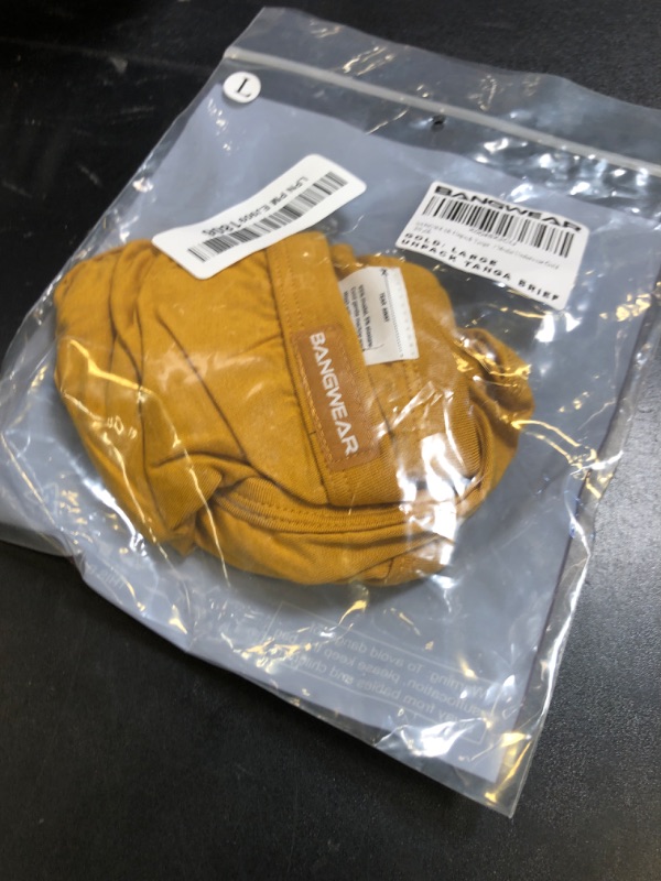 Photo 1 of BANGWEAR Unpack Tanga Men Undewear Low Rise G-String Gold- L 