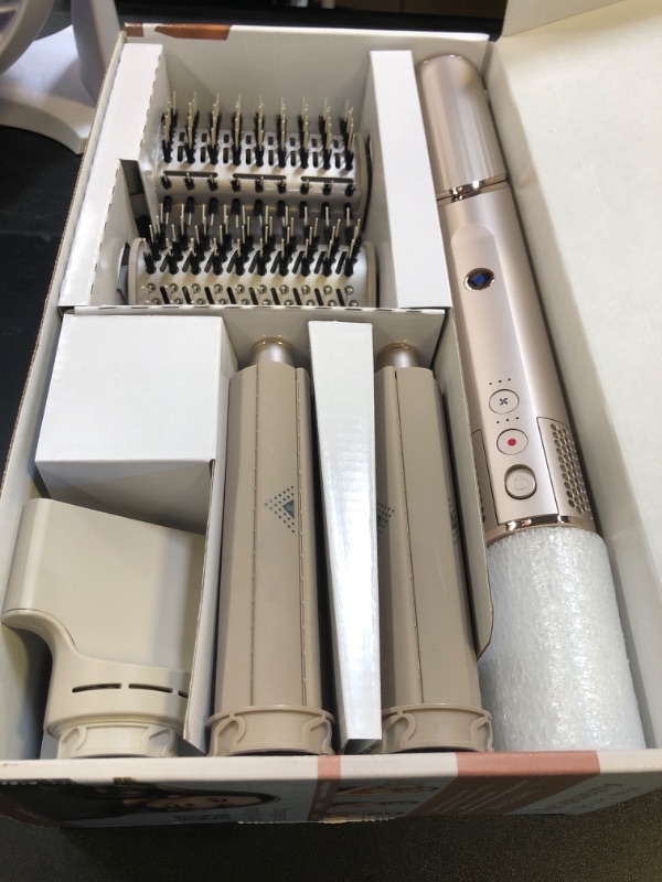 Photo 1 of Shark HD430REF (Refurbished) FlexStyle Air Styling & Drying System, Powerful Hair Dryer Brush & Multi-Styler with Auto-Wrap Curlers, Paddle Brush, Oval Brush, Concentrator Attachment, Stone (Renewed)