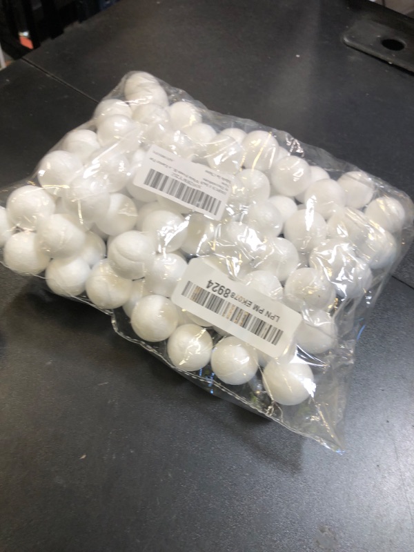 Photo 1 of 100PCS 1 Inch White Foam Balls Polystyrene Craft Balls Foam Balls for Art, Craft, Household, School Projects and Christmas Easter Party Decorations