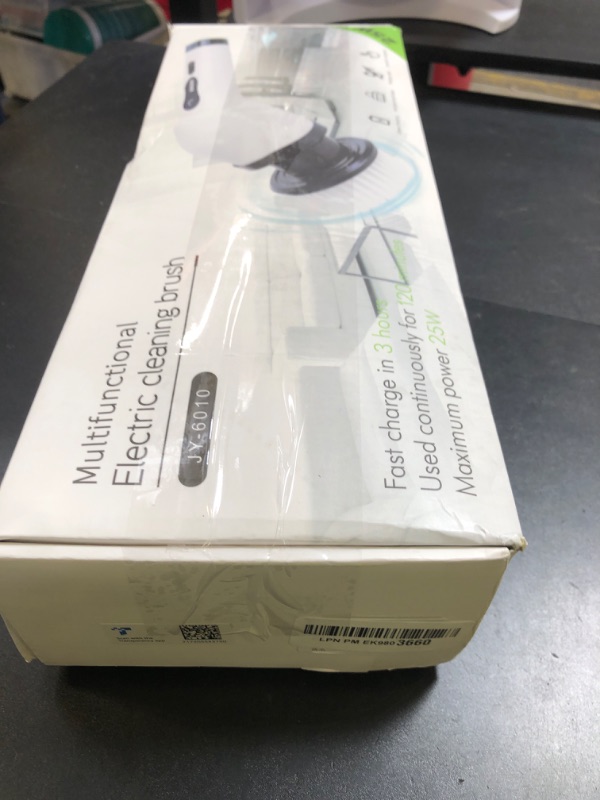 Photo 1 of Electric Spin Scrubber, Cordless Cleaning Brush, Shower Scrubber with 8 Brush Heads 2H Power Dual Speed, Adjustable Extension Handle, IPX7 Waterproof for Tub Tile Car Floor Polishers, PA-25.