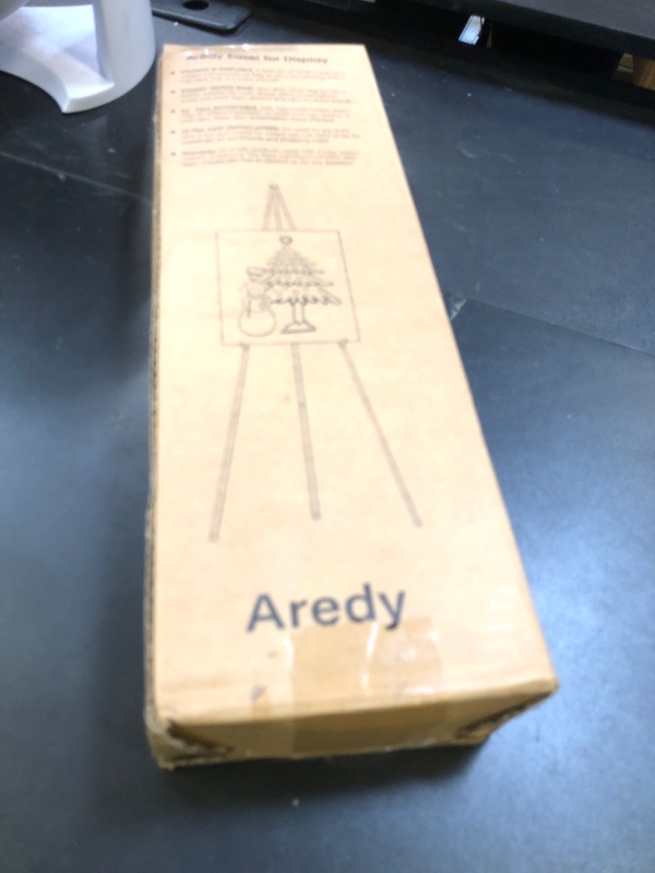Photo 1 of Easel Stand for Sign, Aredy 63" Portable Painting Easel, Lightweight Metal Easels for Painting Canvas, Wedding Sign (2 Pack)