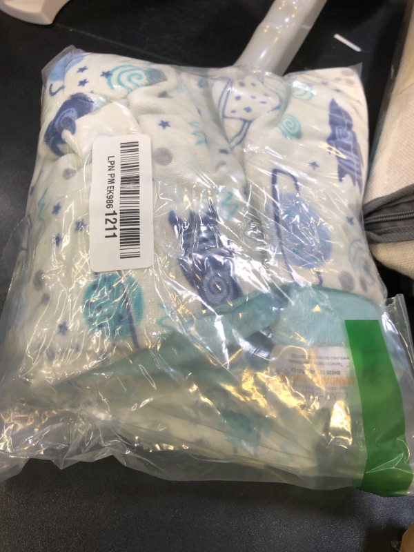 Photo 1 of CREVENT Minky Baby Blanket for Girls Boys, Soft Plush Receiving Blanket for Newborns - 30x40 Inches (Space)