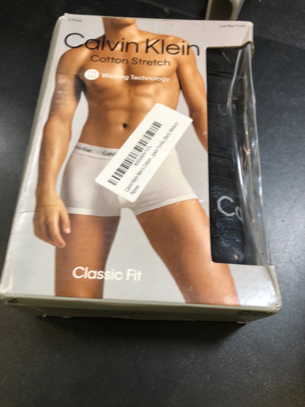 Photo 1 of Calvin Klein Men's Cotton Stretch Multipack Trunks, Black, Medium