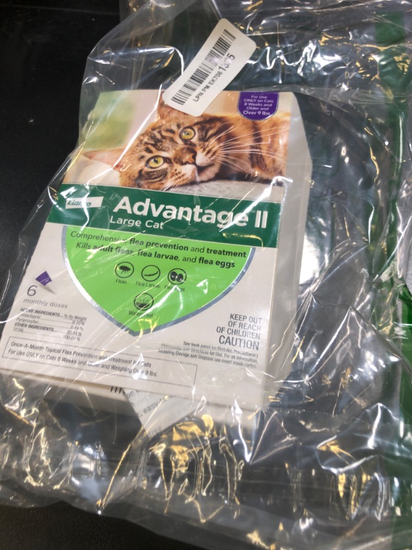 Photo 1 of Advantage II Large Cat Vet-Recommended Flea Treatment & Prevention | Cats Over 9 lbs. | 6-Month Supply