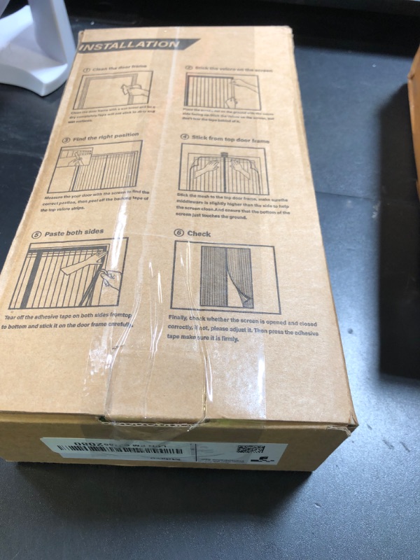 Photo 1 of Mesh Screen with Magnetic Closure-Keeps Bugs Out Let Breeze in, Heavy Duty - Pet and Kid Friendly, Works with Front, Sliding Doors (38 x 82 Inch)