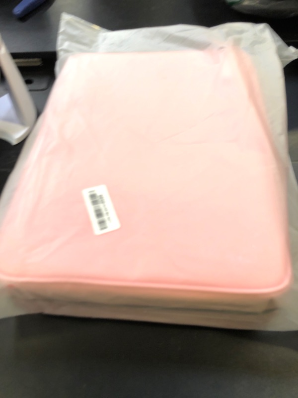Photo 1 of ANZAKY Fireproof Document Box with Fireproof Zipper, Hard Inner Shell Fireproof Document Bag with Lock, Fireproof Water Resistant Important Document Organizer 16 inch Laptop File Briefcase (Pink)
