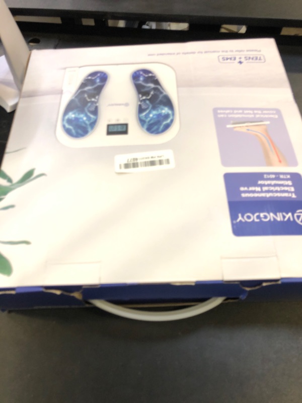 Photo 1 of Foot Massager for Neuropathy, Rechargeable EMS TENS Foot Stimulator with 10 Modes 20 Intensities for Circulation Plantar Fasciitis & Swelling Pain Relief, FSA/HSA Eligible, Gifts for Women Men-White