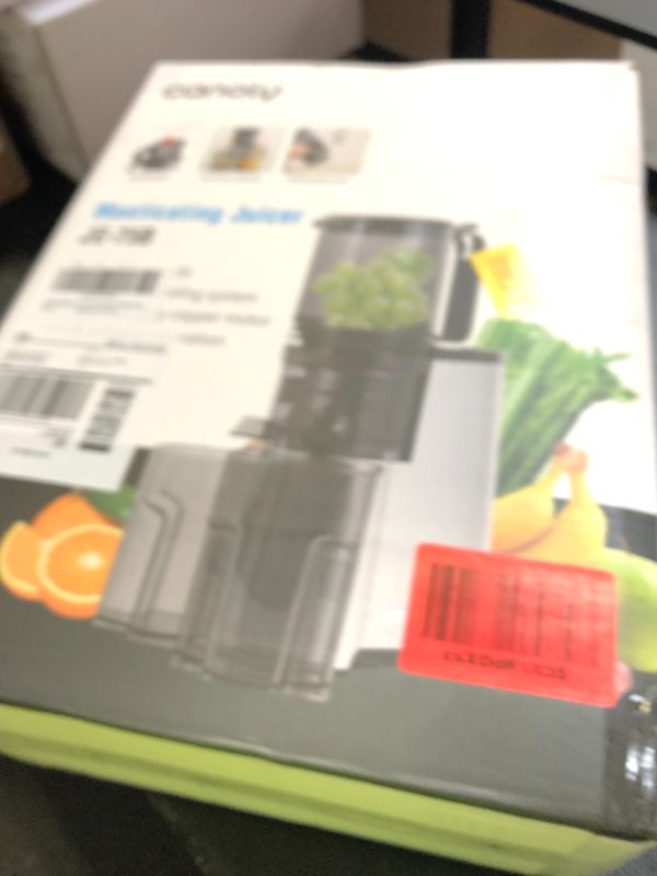 Photo 1 of Cold Press Juicer, 5.8" Wide Feed Chute Juice Extractor Machine with 400W, High Juice Yield, Slow Masticating Juicer for Whole Vegetables & Fruits, Metallic Silver