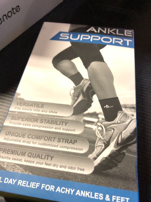 Photo 1 of ABIRAM Ankle Brace for Women & Men, Ankle Compression Sleeve, Foot Sleeve with Strap (1 Pair), Ankle Support for Sprained Foot & Arch, Plantar Fasciitis Relief Socks, Achilles Tendonitis