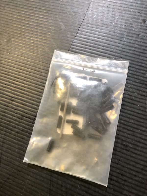 Photo 1 of 50 PCS #10-24 x 1/2" Set Screws, Internal Hex Head Allen Drive Cup Point Screws with Hex Key Wrench, Black 10.9 Alloy Steel