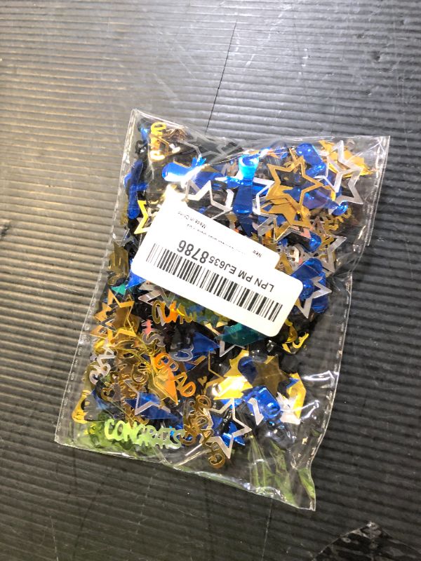 Photo 1 of KatchOn, Congrats Grad Confetti 2025 - Pack of 1000 | Graduation Table Decorations 2025 | Grad Confetti Class of 2025,Navy Blue and Gold Graduation Decorations 2025