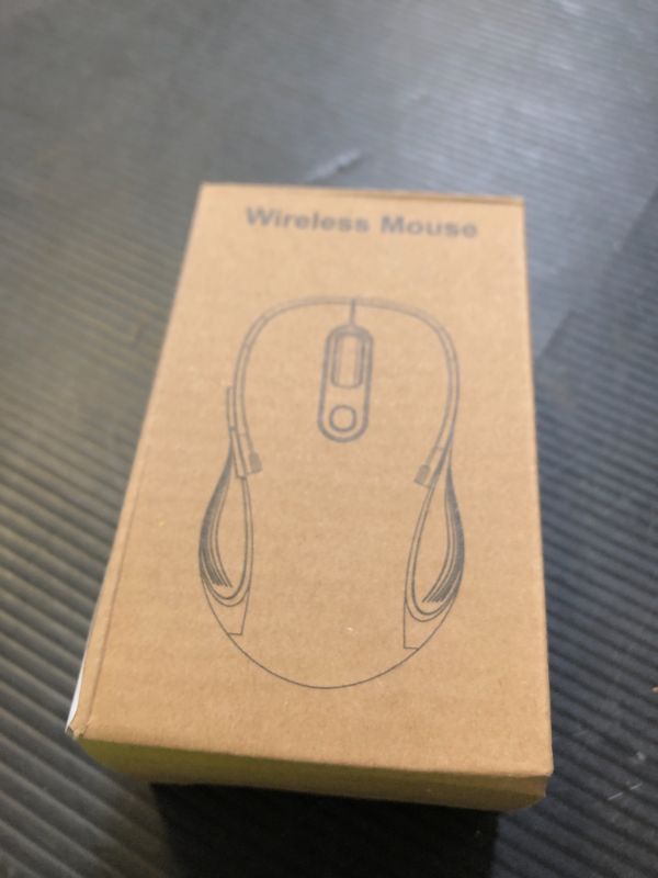 Photo 1 of WisFox 2.4G Wireless Mouse for Laptop, Ergonomic Computer Mouse with USB Receiver and Type-C Adapter, 3 Adjustable Levels, 6 Button Cordless Wireless Mice for Windows Mac PC Notebook (Black)