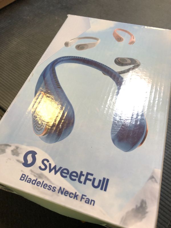 Photo 1 of SWEETFULL Portable Neck Fan 360° Cooling Bladeless Personal Fan | No Hair Twisting - 4000mAh USB Rechargeable Wearable Fan for Travel, Birthday Gifts for Men, Women, Mom, and Dad
