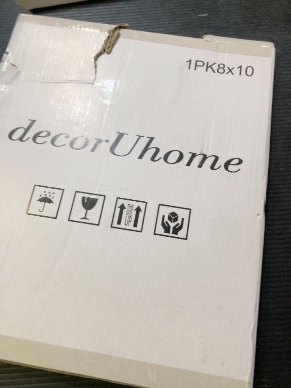 Photo 1 of decorUhome 8x10 Picture Frame, Display Pictures 5x7 with Mat or 8x10 without Mat, Wall & Tabletop Display Photo Frame, Black, 1 Pack