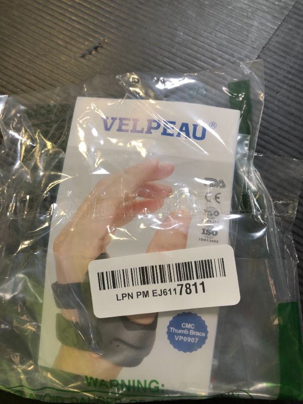 Photo 1 of Velpeau CMC Thumb Brace for Osteoarthritis - with Shape-memory Restriction Splint, CMC Joint Stabilizer, Basal Thumb Arthritis Pain Relief and Support for Women and Men (Blue, Left Hand, Small)