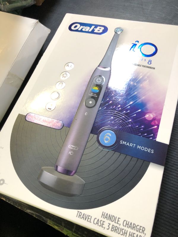 Photo 1 of Oral-B iO Series 8 Electric Toothbrush with 2 Replacement Brush Heads, Violet Ametrine