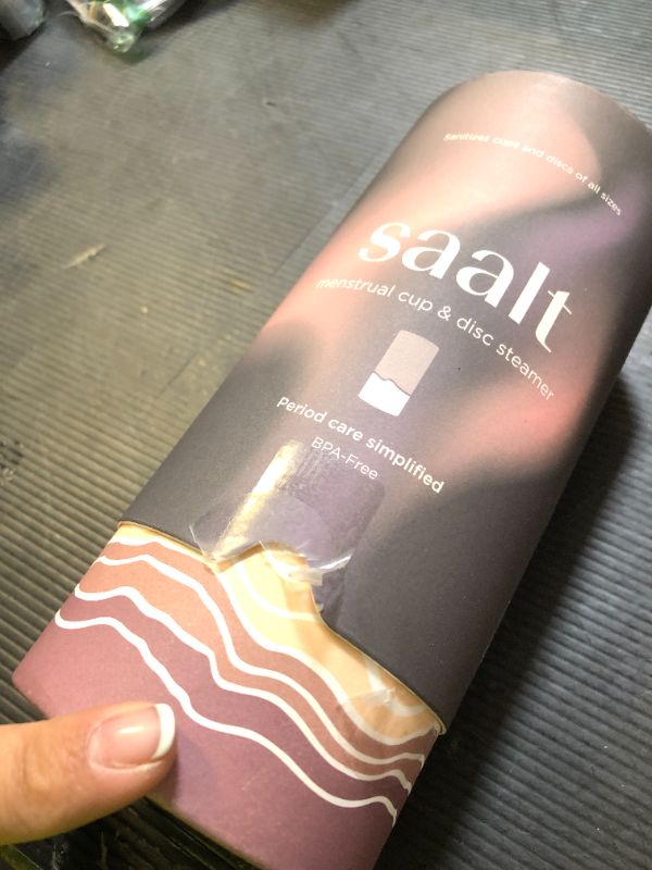 Photo 1 of Saalt Menstrual Cup Steamer - Period Cup & Disc Sanitizer - Hands-Free Steam Sanitizer- No-Boil Design with Removable Power Cord - Compact & Portable - Arctic Mist