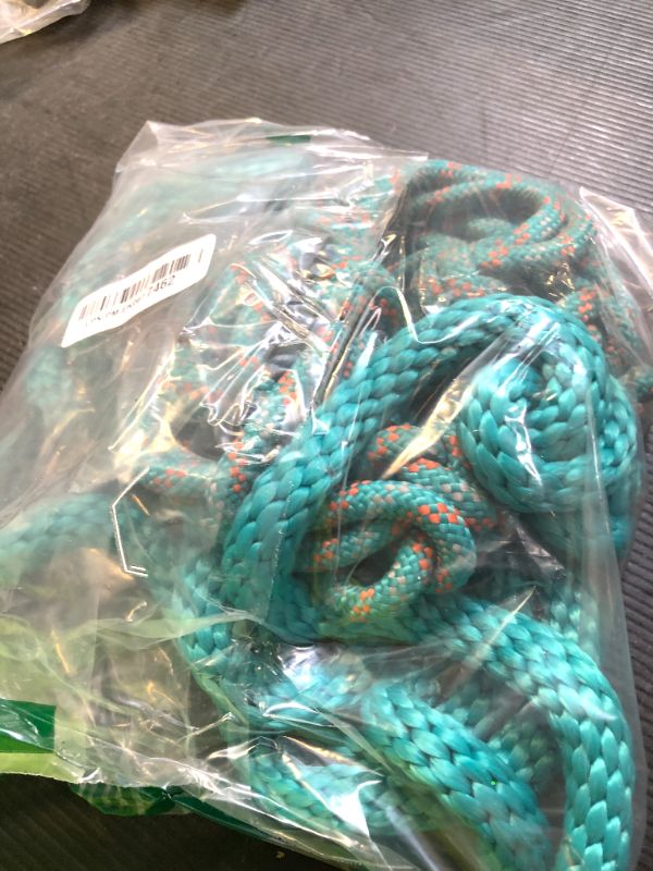Photo 1 of Weaver Leather Diamond Braid Rope Halter and Lead, Teal/Gray/Orange