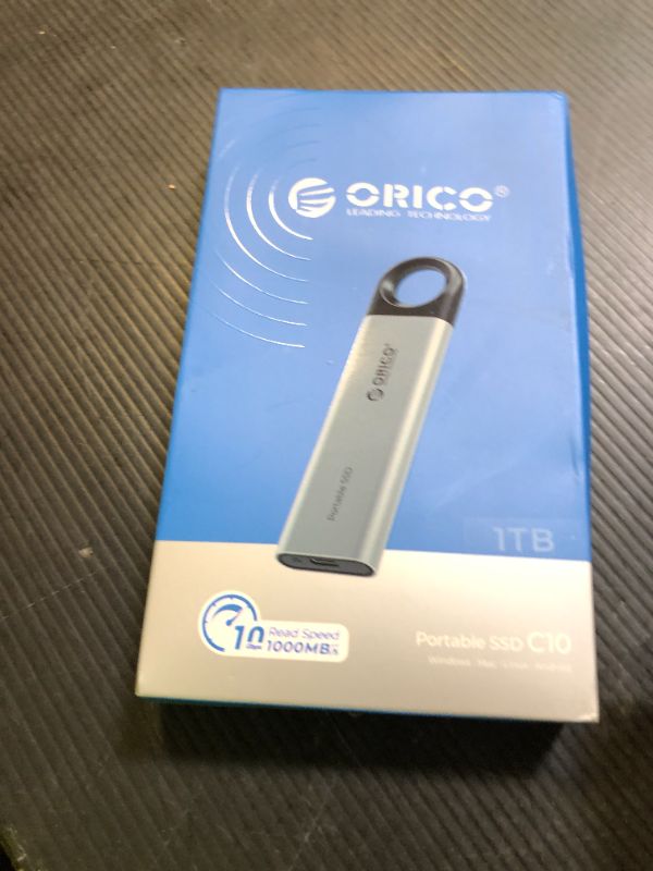 Photo 1 of ORICO 1TB External SSD Up to 1050MB/s, Hanging Hole Design Portable Solid State Drive, USB C&A 2 in 1 Cable, Reliable Storage for Type-C Smartphone, Tablets, Laptops - C10
