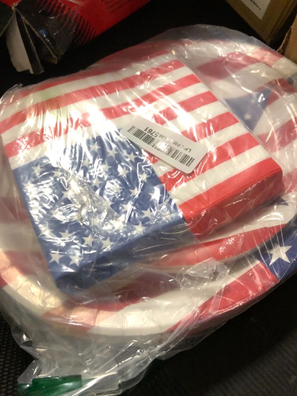 Photo 1 of 100PCS 4th of July Paper Plates and Napkins Set- (25 Guests) with 10*12 Inch Oval Plate and 9 Inch Paper Plates, Napkins for Independence Day Decorations and Patriotic Party Supplies