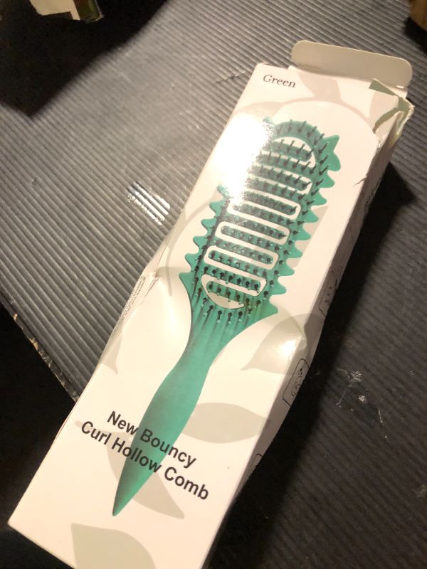 Photo 1 of Curl Defining Brush,2025 Vented Hair Brush for Detangling Styling,Curl Brush For Curly Hair Wet,Shaping And Defining Curls For Women Less Pulling Gift For Women (Green)