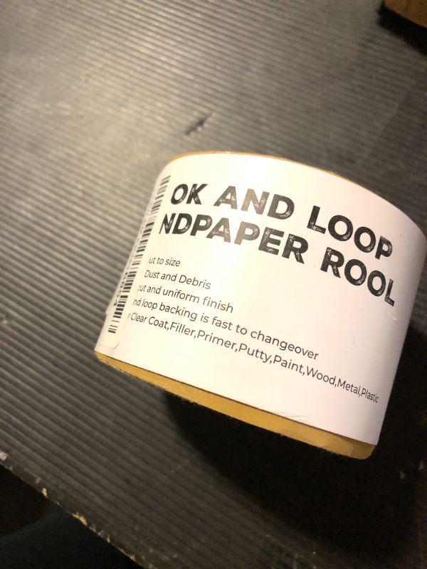 Photo 1 of toolant 320 Grit Sandpaper Roll, 2-3/4" Wide 12 Yard Longboard Hook and Loop Sandpaper for Automotive,Woodworking, Metal, Plastic, Sanding Blocks