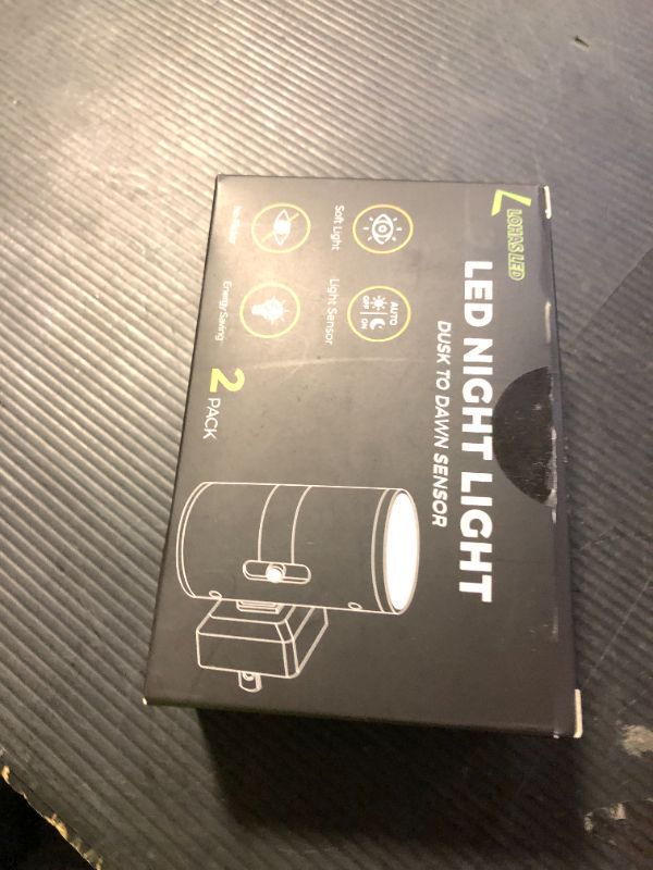 Photo 1 of L LOHAS LED Night Light Plug in, Modern Night Lights Plug into Wall, Dusk to Dawn Sensor, Soft White 3000K, 0-100LM Adjustable Brightness, Dimmable Night Lights for Hallway Bedroom Stairway, 2 Pack