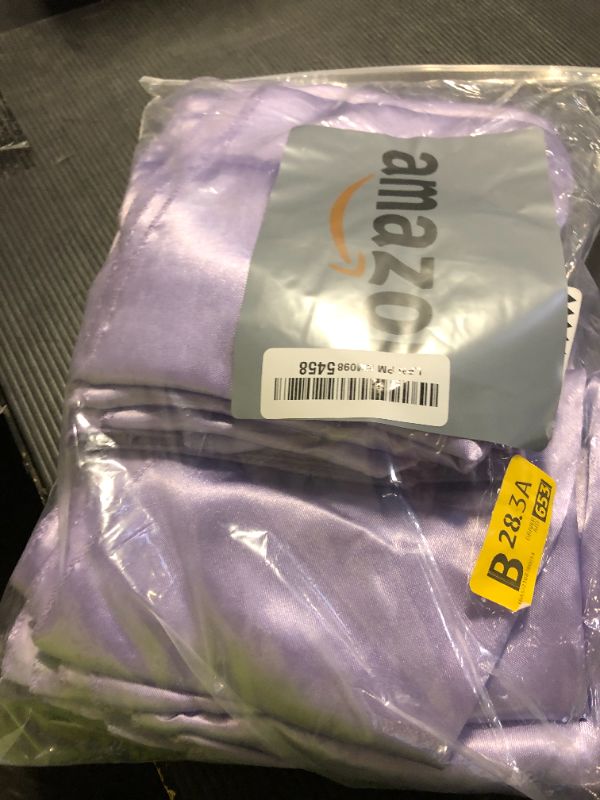 Photo 1 of Flohar 12Pack Table Runner 12 x 108 Inches Satin Silk Table Runner for Wedding, Birthday Party, Banquets, Graduations Decoration, fit Rectange and Round Table-Lavender