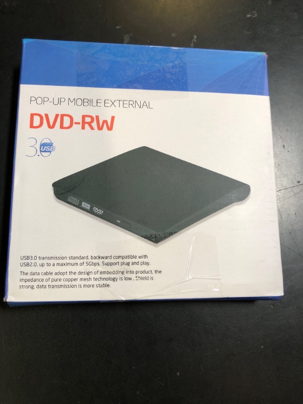 Photo 1 of External DVD Drive USB 3.0 Type-C CD Burner Portable CD +/-RW Drive DVD Player for ROM Rewriter Burner Compatible with Laptop Desktop PC Windows MacBook Linux Mac OS