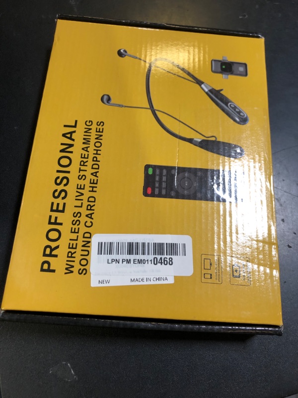 Photo 1 of Facmogu E8 Wireless Sound Card Live Streaming Earphones, Portable Multi-Function Sound Card Live Broadcasting and Audio Editing Earphones w/Remote Control, Suitable for Streaming Game YouTube TikTok