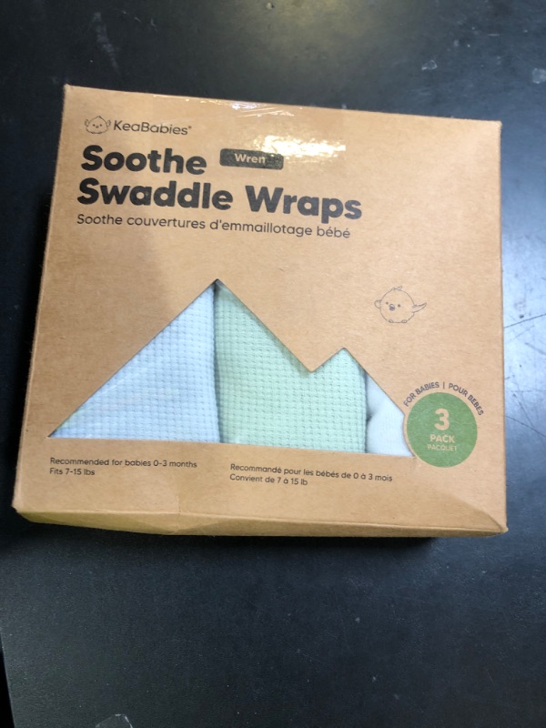 Photo 1 of 3-Pack Organic Swaddles for Newborns, Baby Sleep Sacks 0-3 Months - Baby Swaddle Wrap, Newborn Wearable Blanket, Infant Sleep Sack for Girls, Boys, Soft & Snug, Large Hook & Loop Closure (Ripple)
