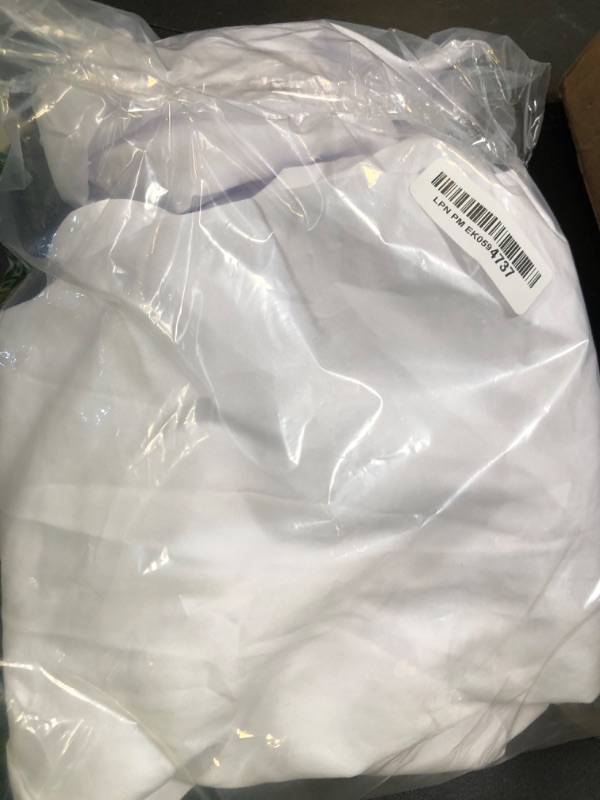 Photo 1 of 10 Packs White Table Cloth Rectangle Table Cloths for 6 Foot Rectangle Tables 60 X 102 Inch Table Covers Polyester Tablecloth for Weddings, Parties, Banquet, and Daily Use and 10 Packs Cloth Napkins