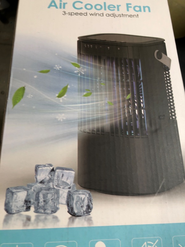 Photo 1 of Portable air conditioners, 4-in-1 Mini air conditioner Fan, Small air conditioner with 1000ml water tank, 3 Speeds, Adjustable wind direction, 7 Color Lights, Suitable for Offices, Bedrooms