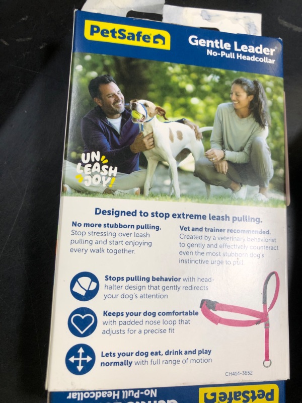 Photo 1 of PetSafe Gentle Leader No-Pull Dog Headcollar - The Ultimate Solution to Pulling - Redirects Your Dog's Pulling for Easier Walks - Helps You Regain Control - Large, Raspberry Pink