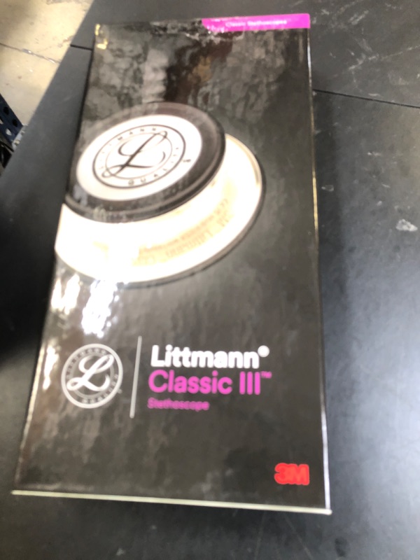 Photo 1 of 3M Littmann Classic III Monitoring Stethoscope, 5627, More Than 2X as Loud, Weighs Less, Stainless Steel Chestpiece, 27" Burgundy Tube