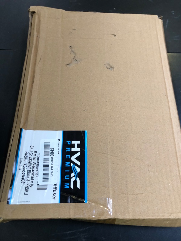 Photo 1 of HVAC Premium 12"w X 8"h 3-Way AIR Supply Grille - Vent Cover & Diffuser - Flat Stamped Face - Black [Outer Dimensions: 13.75"w X 9.75"h]