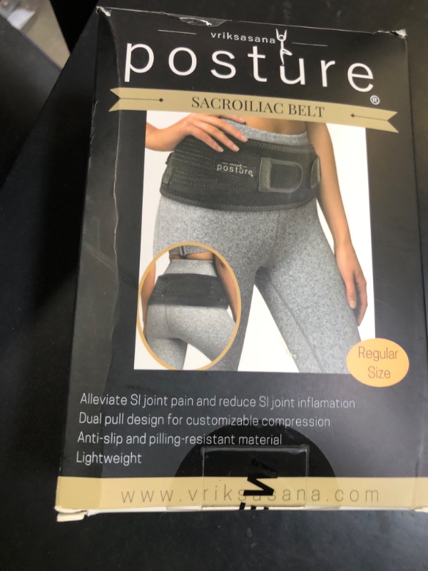 Photo 1 of Vriksasana Posture Sacroiliac Hip Belt for Women and Men That Alleviates Sciatic, Pelvic, Lower Back, Leg and Sacral Nerve Pain Caused by Si Joint Dysfunction| Trochanter Brace (Regular, Black)