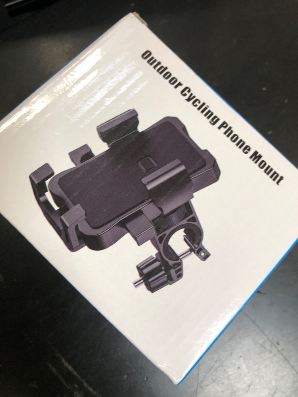 Photo 1 of amzluv Bike Phone Holder Mount, Secure Handlebar Phone Mount Holder for Bike and Motorcycle, Suitable for iPhone and 4.5-6.8" Smartphones, Black