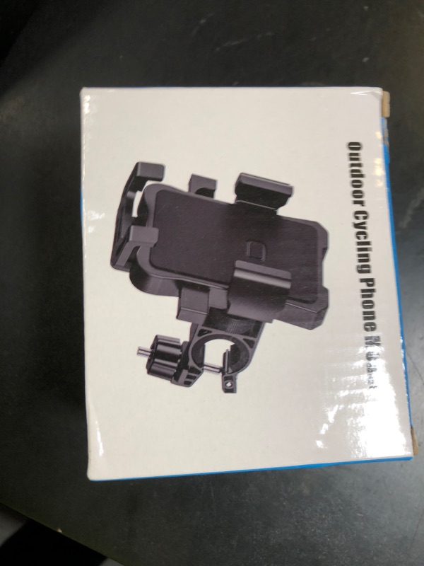 Photo 1 of amzluv Bike Phone Holder Mount, Secure Handlebar Phone Mount Holder for Bike and Motorcycle, Suitable for iPhone and 4.5-6.8" Smartphones, Black